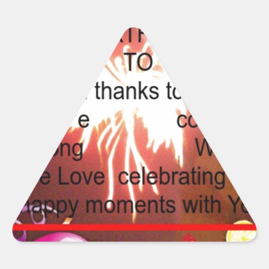 Happy Birthday voor ons Art Print Sticker (Voorkant)