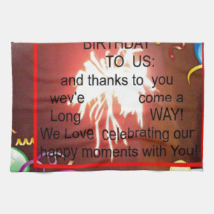 Happy Birthday voor ons Art Print Theedoek