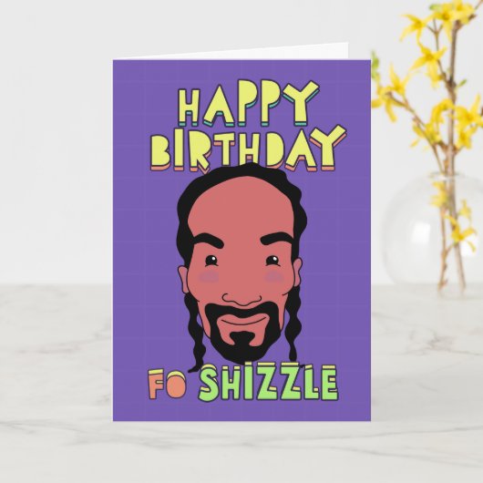 Happy Birthday voor Shizzle Kaart (Gele Bloem)