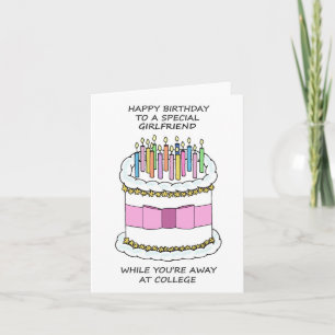 Happy Birthday voor Vriendin Away at College Kaart