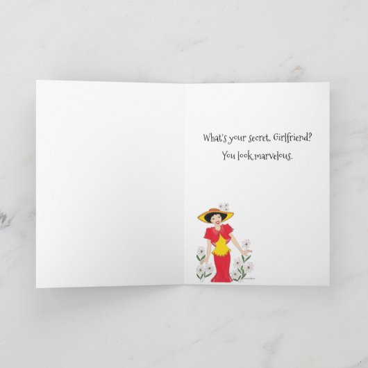 Happy Birthday Vriendin Card Kaart (Binnen)