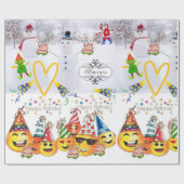 Happy Birthday Vrolijk kerstinpakpapier Cadeaupapier (Vlak)