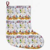 Happy Birthday Vrolijk kerstkous Grote Kerstsok (Voorkant)