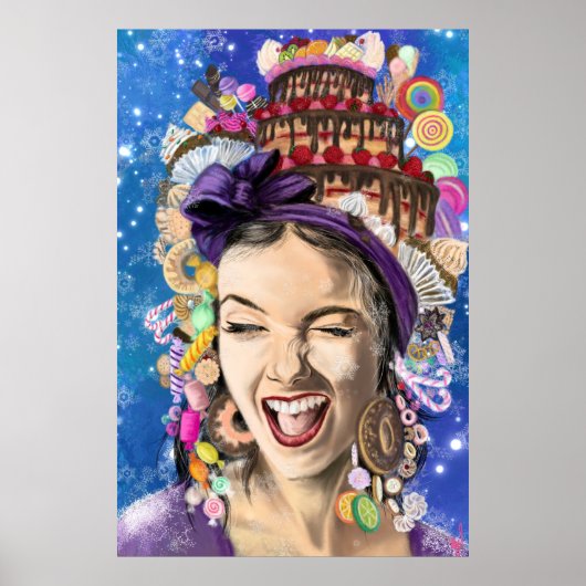 Happy Birthday Vrouw Poster (Voorkant)