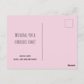 Happy Birthday Vrouwelijke  Pastel Stripes/Arty Briefkaart (Achterkant)