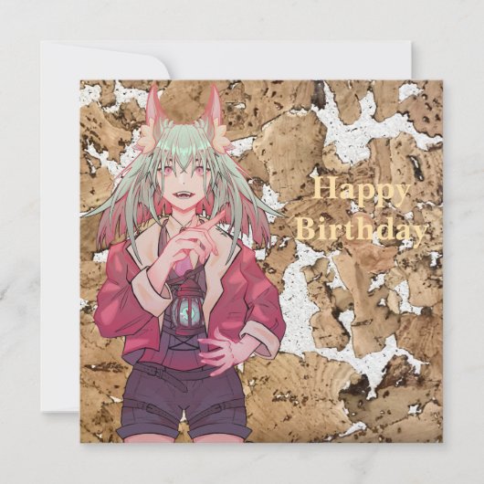 Happy birthday VTuber Kaart (Voorkant)