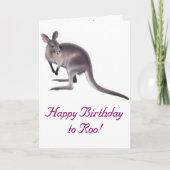 Happy Birthday Wallaby Card Kaart (Voorkant)
