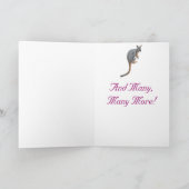 Happy Birthday Wallaby Card Kaart (Binnen)