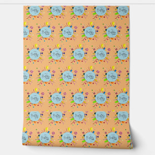 Happy Birthday Wallpaper   aangepast vinyl decor Behang