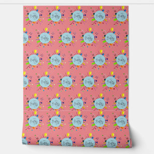 Happy Birthday Wallpaper aangepast vinyl decor Behang