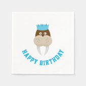 Happy Birthday Walrus Servet (Voorkant)