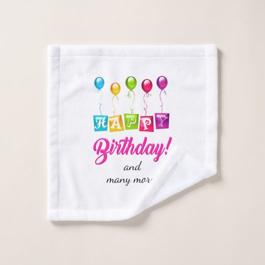 Happy Birthday Washandje (Wasdoekje)