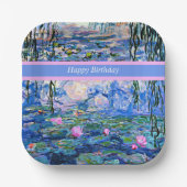 Happy Birthday, Water Lilies artwork, Papieren Bordje (Voorkant)
