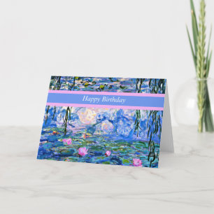 Happy Birthday, Water Lilies sjabloon