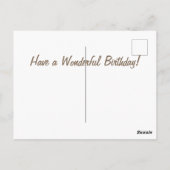 Happy Birthday Waterverf Abstracte Flowers Briefkaart (Achterkant)