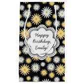 Happy Birthday Waterverf April Daisy Pattern Klein Cadeauzakje (Voorkant)