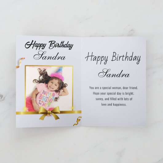 Happy Birthday Waterverf Bloemenboeket Kaart (Binnen)