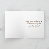 Happy Birthday Waterverf Cheesecake Chocolade Kaart (Binnen)