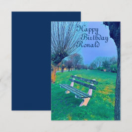 Happy Birthday Waterverf Garden Bench voor hem