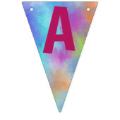 Happy Birthday Waterverf Holi Abstraction Vlaggetjes (Derde vlag)