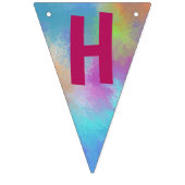 Happy Birthday Waterverf Holi Abstraction Vlaggetjes (Tweede vlag)