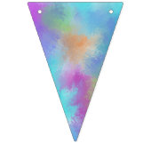 Happy Birthday Waterverf Holi Abstraction Vlaggetjes (Eerste vlag)