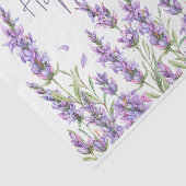 Happy Birthday Waterverf Lavender Flowers Tissuepapier (Detail)