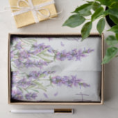 Happy Birthday Waterverf Lavender Flowers Tissuepapier (Geschenk)