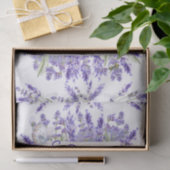 Happy Birthday Waterverf Lavender Flowers Tissuepapier (Geschenk)
