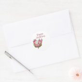 Happy Birthday Waterverf Protea Label set (Envelop)