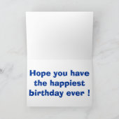 "HAPPY BIRTHDAY" WAVY RAINBOW HORSE KAART (Binnen)