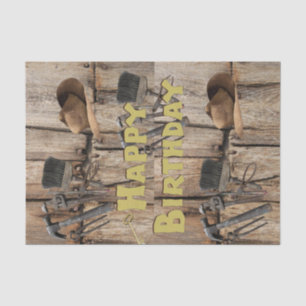 Happy Birthday-Weefpapier bouwgereedschappen Tissuepapier