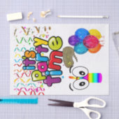 Happy Birthday Weefpapier Het is een feestkaarde Tissuepapier (Craft)