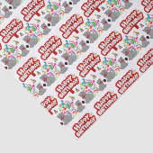 Happy Birthday Weefpapier katten Tissuepapier (Detail)