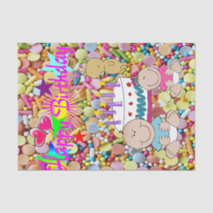 Happy Birthday Weefpapier Kinder Tissuepapier