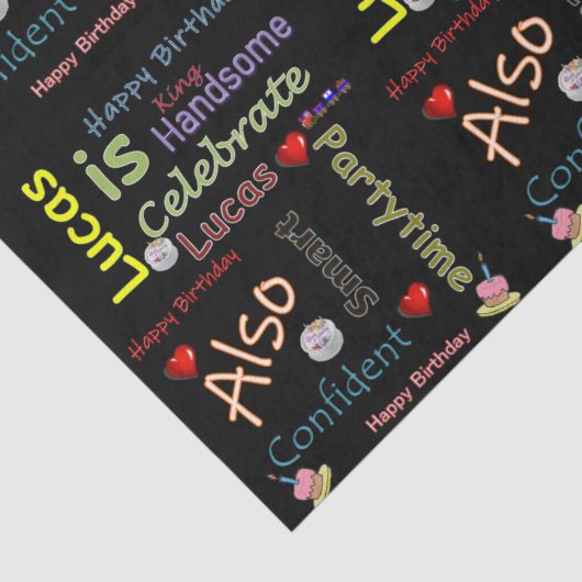 Happy Birthday Weefpapier Lucas Tissuepapier (Detail)