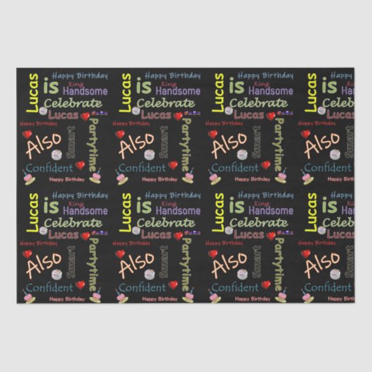 Happy Birthday Weefpapier Lucas Tissuepapier (Voorkant)