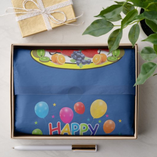 Happy Birthday-weefselapkey Tissuepapier (Geschenk)