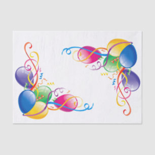 Happy Birthday-weefselballonnen Tissuepapier