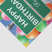 Happy Birthday-weefselballonnen Tissuepapier (Detail)