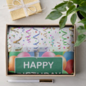 Happy Birthday-weefselballonnen Tissuepapier (Geschenk)