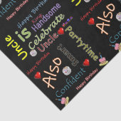 Happy Birthday-weefselboek oom Tissuepapier (Detail)