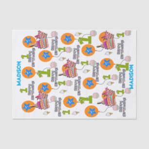 Happy Birthday-weefselpaper #1 Eerste verjaardag Tissuepapier