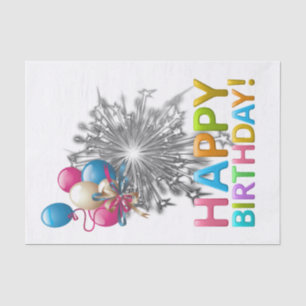 Happy Birthday-weefselpaper Tissuepapier