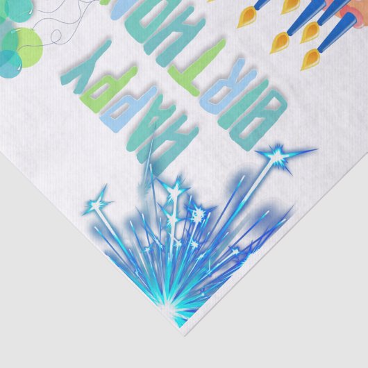 Happy Birthday-weefselpaper Tissuepapier (Detail)