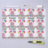 Happy Birthday-weefselpaper Tissuepapier (Craft)