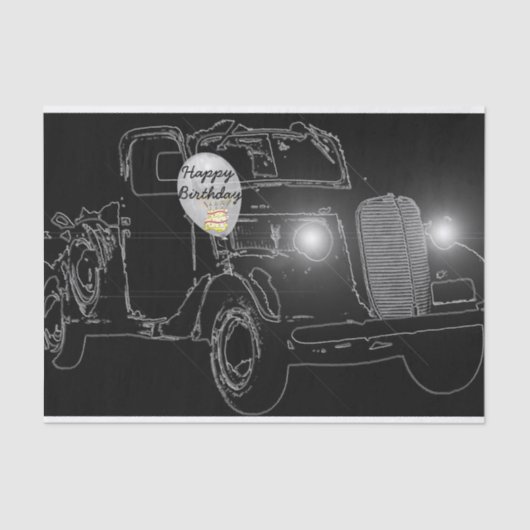 Happy Birthday-weefselpaper Tissuepapier (Voorkant)