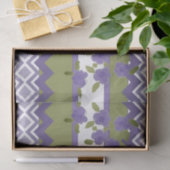 Happy Birthday-weefselpapier in Paars en olijven Tissuepapier (Geschenk)