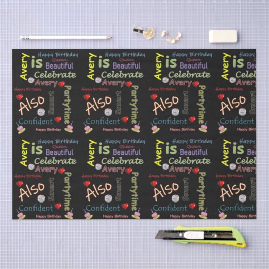 Happy Birthday-Weefselpapier Tissuepapier (Craft)