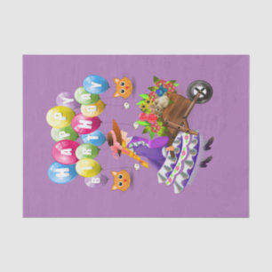 Happy Birthday-weefselpapier Victoriaans Tissuepapier